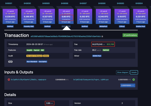 MARA Pool Earns 0.85 BTC for Inscribing Video on Bitcoin
